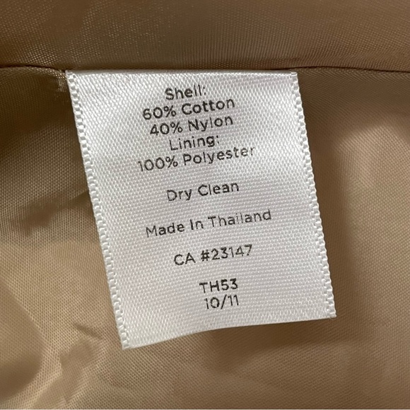 TALBOTS Classic Tan Peacoat - Size 8 - Picture 10 of 11